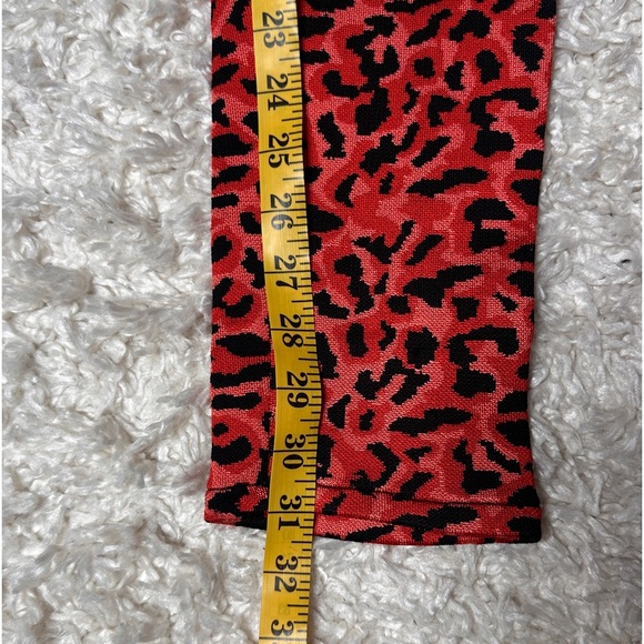 EUC Mistress Rocks Red Leopard Bandage Leggings - Picture 6 of 7